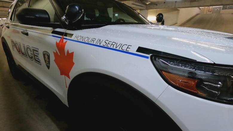 A close-up photo of a police car