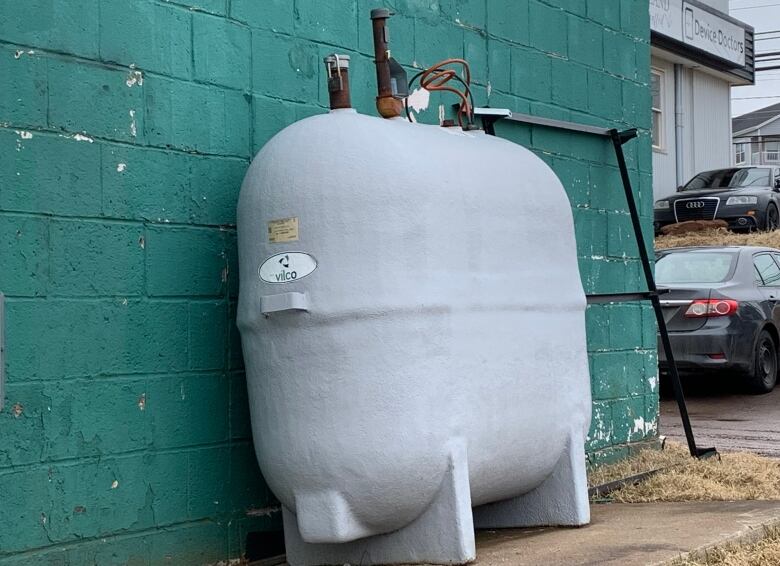 outside oil tank