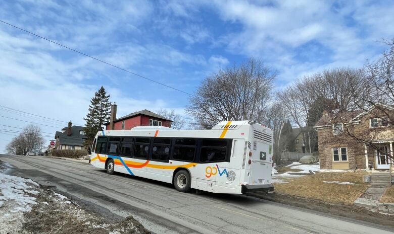 A GOVA bus moves through Sudbury, Ont.