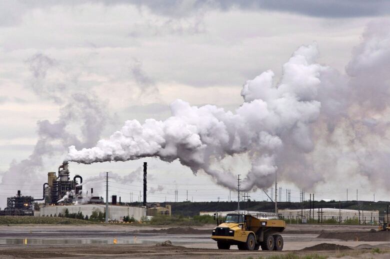 A truck in the oilsands