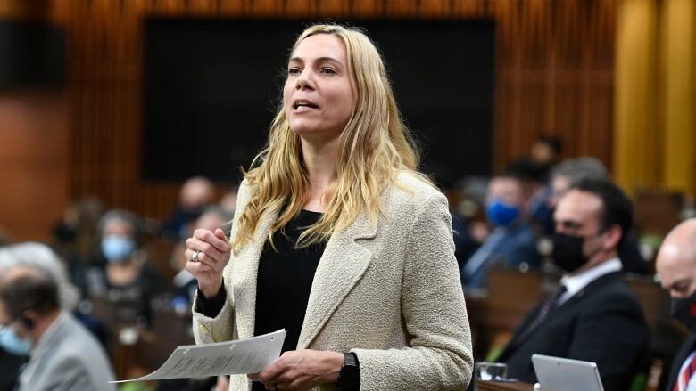 A woman speaks in the House of Commons