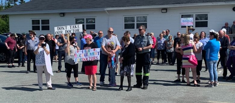 Residents in Trepassey rallied on Thursday so show their disdain over a situation that will leave the community without a doctor. 