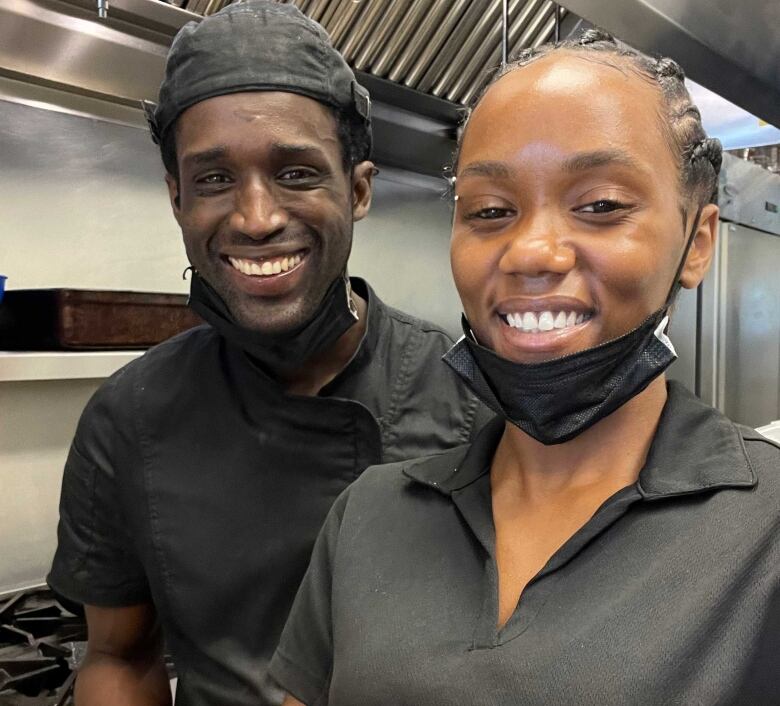 Benito Co and Selena Lewis in the kitchen at 6Co Eatery in the Anacostia neighbourhood of D.C. 