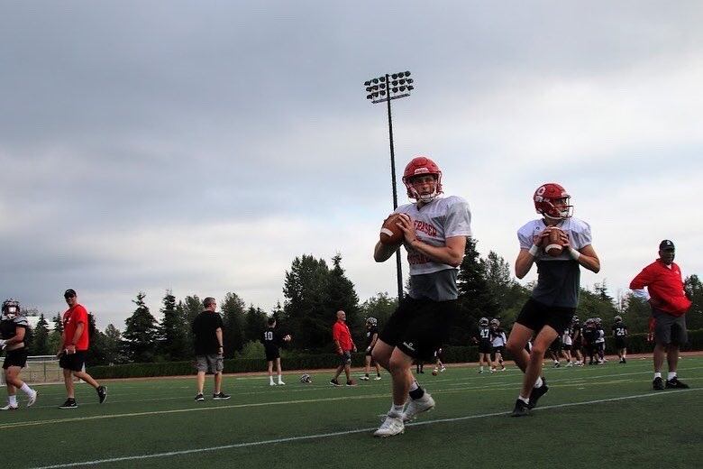 Simon Fraser University football, seen during training camp in early August, announced on Tuesday that it would be moving four games from Burnaby, B.C. to Blaine, Washington due to COVID-19 entry requirements to Canada.