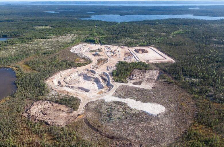 aerial view of a mine