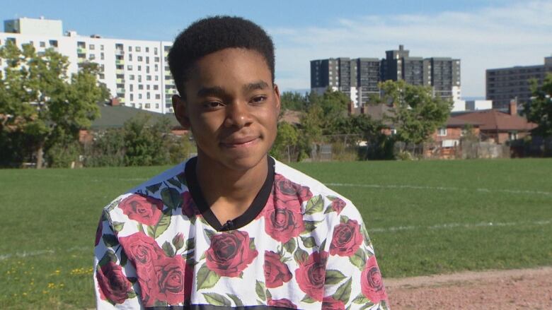 Jeffrey Osaro is student trustee for the TDSB. He is giving an interview to CBC News about his path to academic success. He goes to Northview Heights Secondary School outside of his ward where there are better opportunities. 