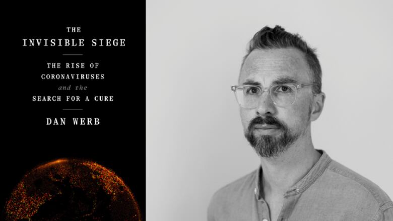 Book cover with a view of the earth from space with spots lit up and the author photo in black and white of a man with short hair, a beard and glasses