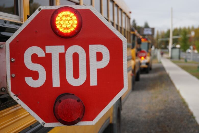 A school bus stop arm.