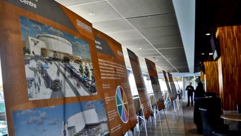 Information boards on five major projects for the City of Regina are shared at the public consultations held by the catalyst committee. 