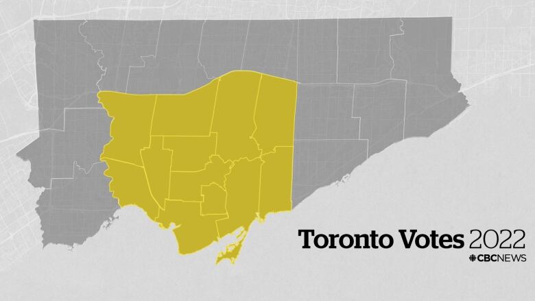 Toronto's downtown and midtown wards are highlighted in this graphic map of the city.