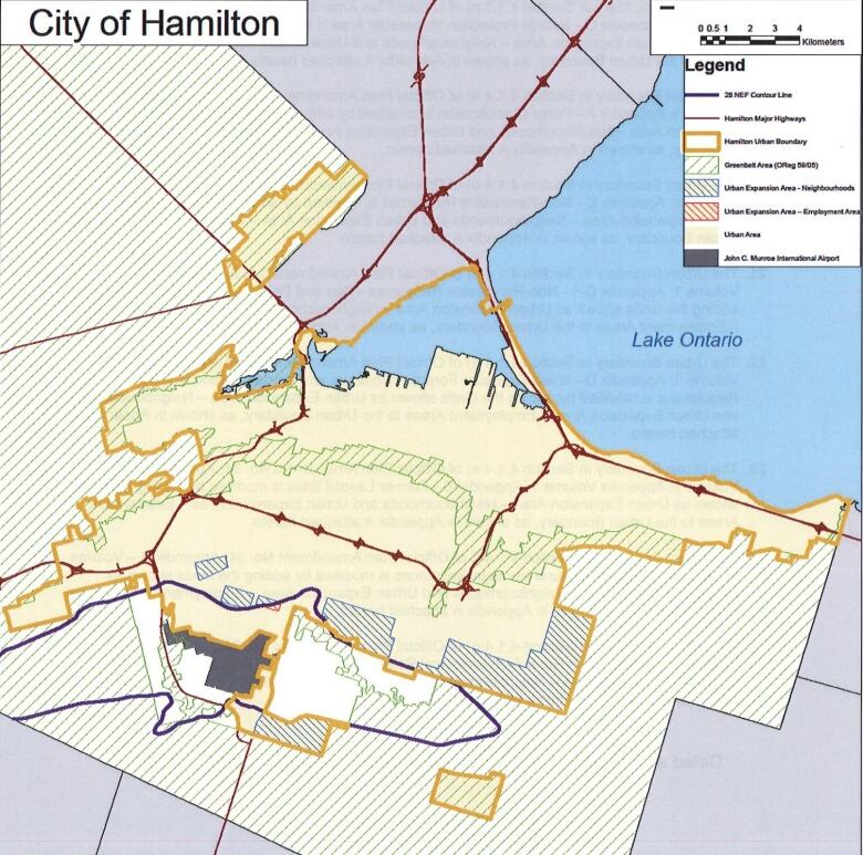 A map showing where the proposed expansion will occur.