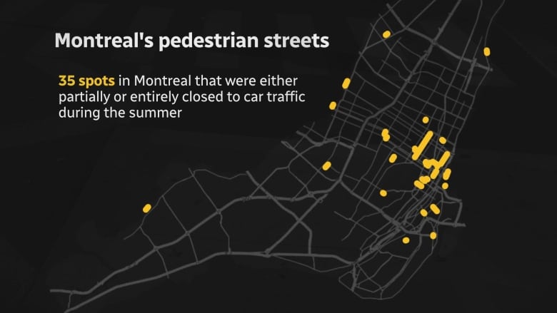 Black map with yellow bars to indicate streets.