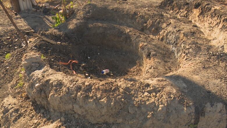 This huge burn pit is one of the areas off Grand Marais West where people have been setting fires.