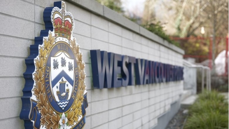 West Vancouver police sign.