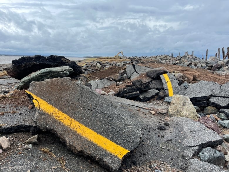 Damage caused by Fiona on Big Island, near the community of Merigomish. 