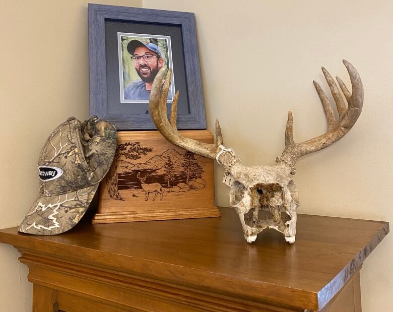 Part of Danny Beale's ashes in Meghan Beale's home