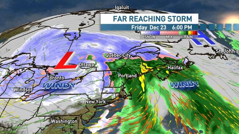 The massive storm will impact travel from the Great Lakes to Newfoundland and Labrador, Thursday through Saturday