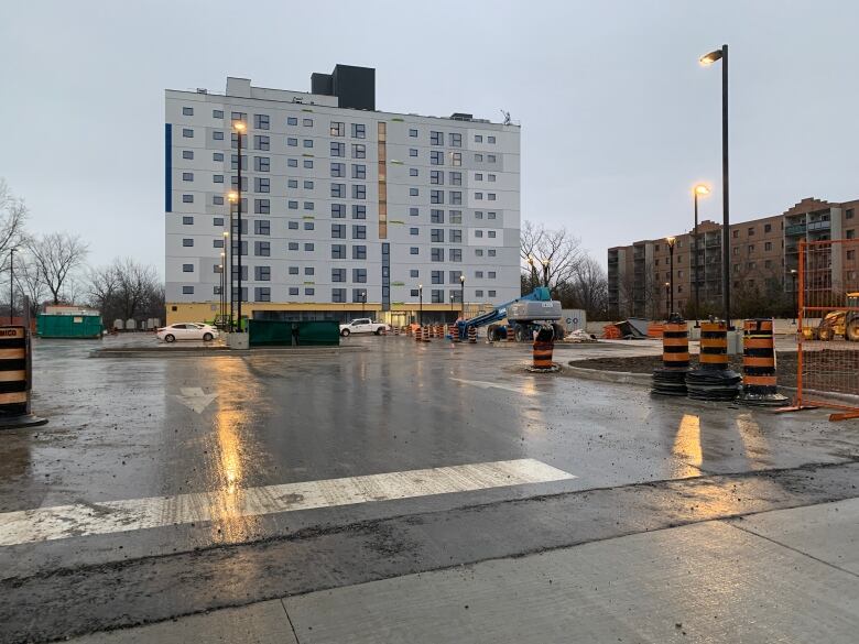 New 10-storey apartment building on Windsor's east end. Still under construction.