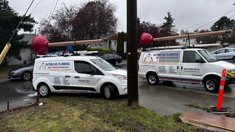 A photo of the the Rather Be Plumbing vans