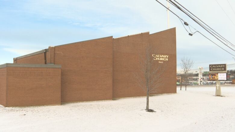 A church in the snow on Prince Edward Island.