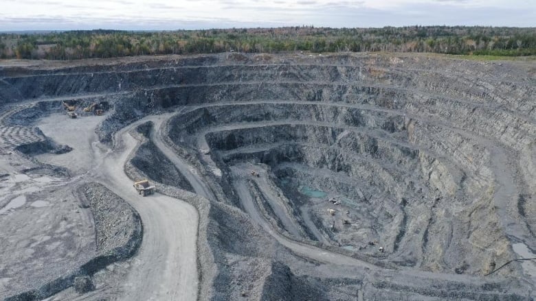 A large open-pit mine.