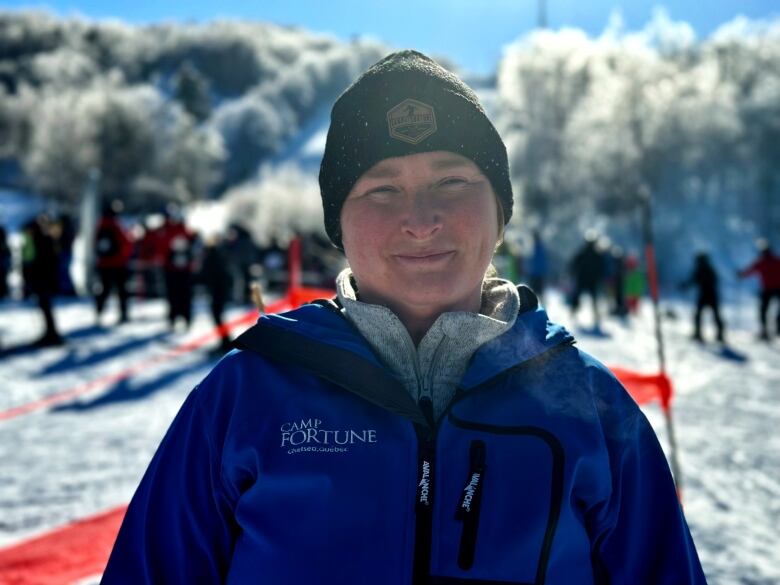 Erin Boucher stands on the hill at Camp Fortune on January 14, 2023