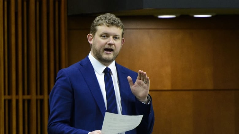 NDP MP Daniel Blaikie asks a question during question period in the House of Commons on Parliament Hill in Ottawa on Friday, March 22, 2019. 