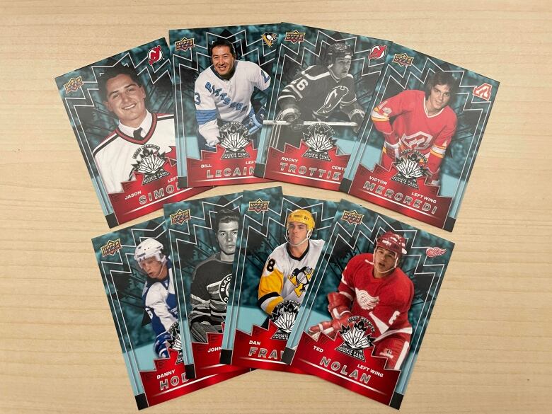 The complete set of 8 First Peoples Rookie Cards by Upper Deck. 