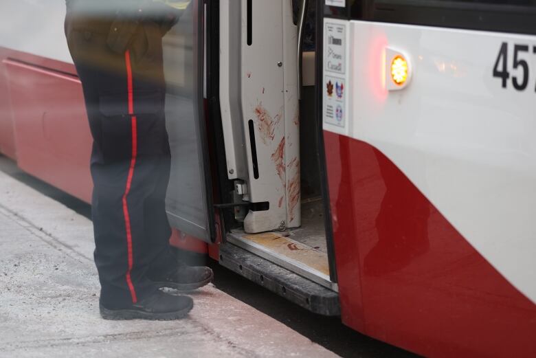 A woman in her 20s has been stabbed multiple times on a Toronto streetcar on Tuesday, Jan. 24, 2023. A suspect was arrested and the victim taken to hospital with what police say are life altering injuries. 