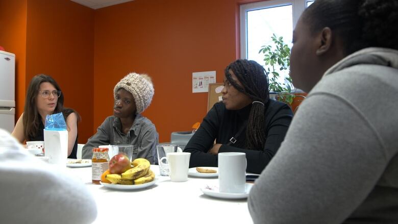 People at a table.