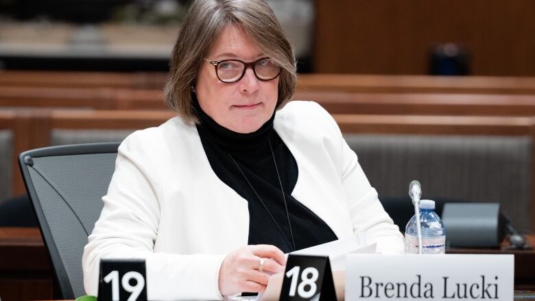 Commissioner of the Royal Canadian Mounted Police (RCMP), Brenda Lucki, waits to appear before the Special Committee on Canada-People's Republic of China Relationship (CACN) on Parliament Hill in Ottawa on Monday, Feb. 6, 2023.