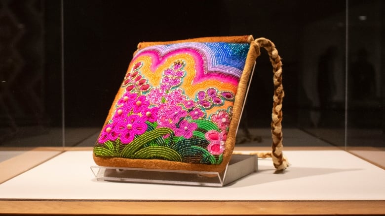 A beaded bag