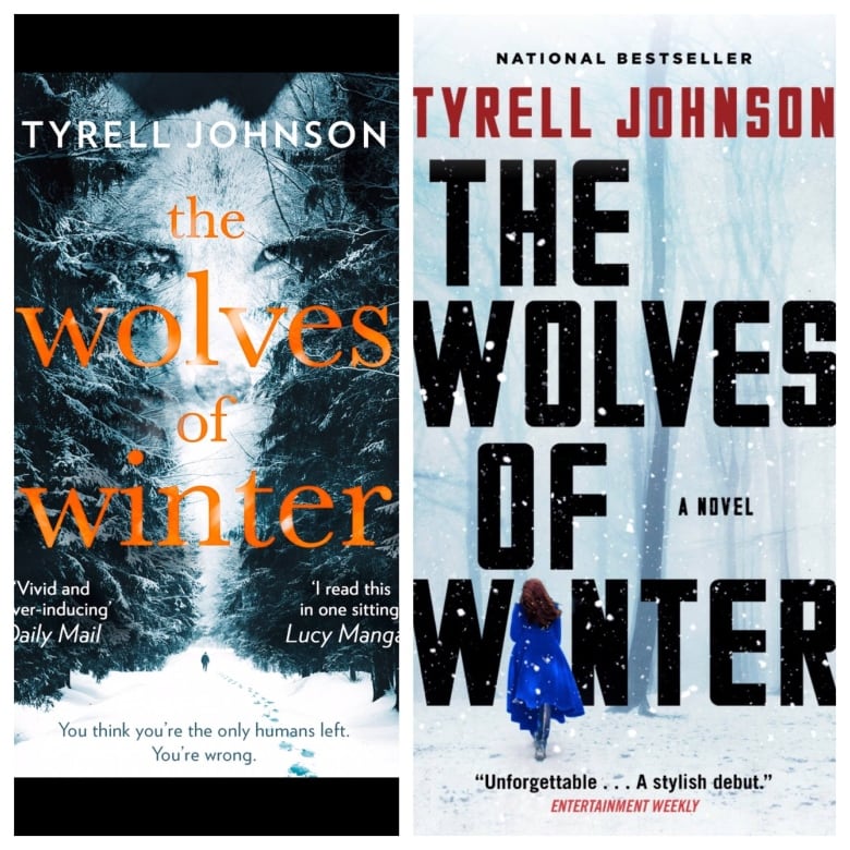 Book covers with the words, The Wolves of Winter by Tyrell Johnson.