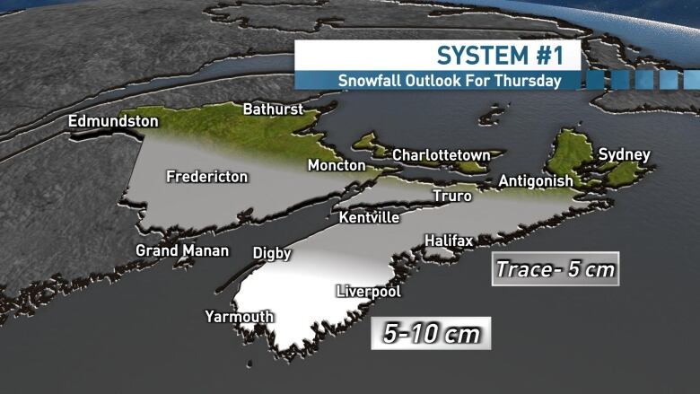 Snowfall outlook for Thursday.