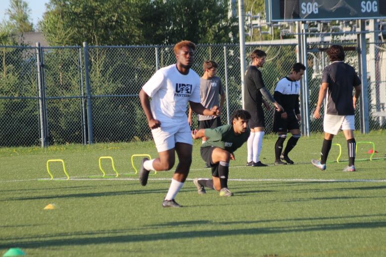 upei men's soccer team on the field