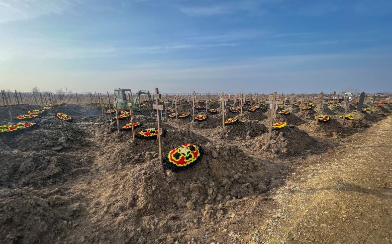 Graves of Russian Wagner mercenary group fighters are seen in a cemetery near the village of Bakinskaya in Krasnodar region, Russia, January 22, 2023.  