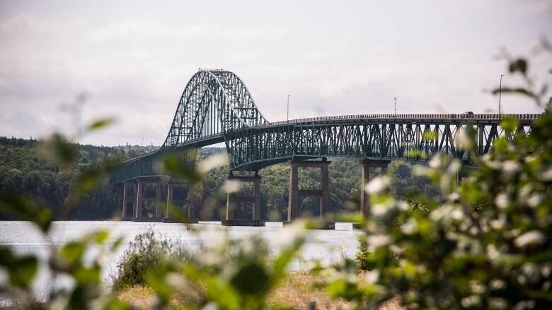 The Seal Island Bridge on an overcast day.