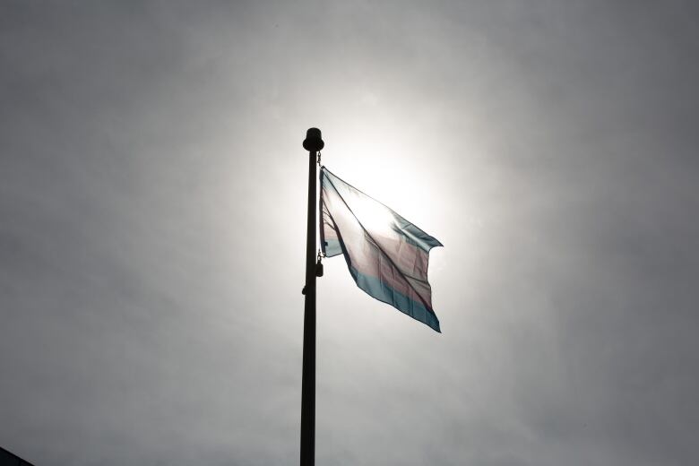 A Trans pride flag raising at the Municipal Building Plaza in Calgary, AB to commemorate International Transgender Day of Visibility on March 31, 2022. 