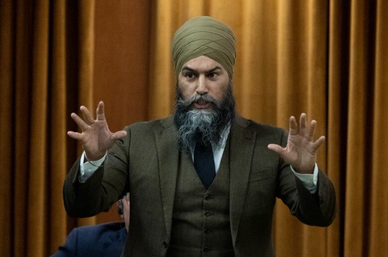 New Democratic Party leader Jagmeet Singh rises during Question Period, Tuesday, March 21, 2023 in Ottawa. 