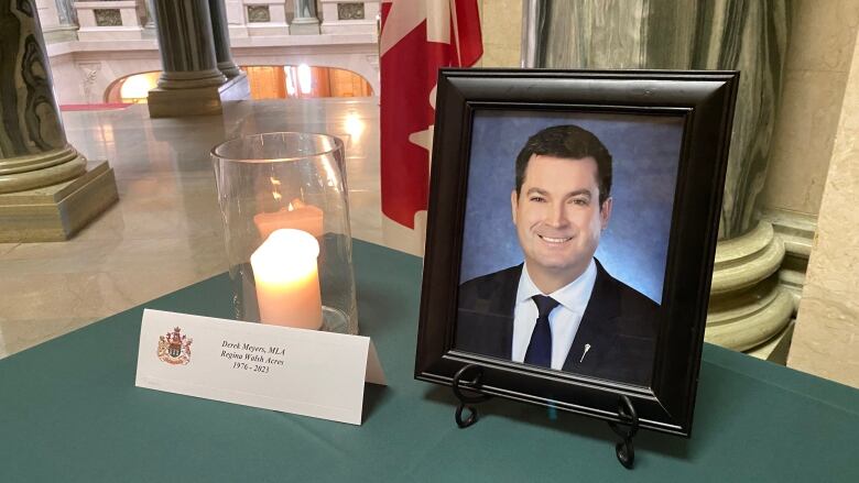 A memorial has been set up in the Saskatchewan Legislature for Saskatchewan Party MLA Derek Meyers who passed away after a battle with cancer.