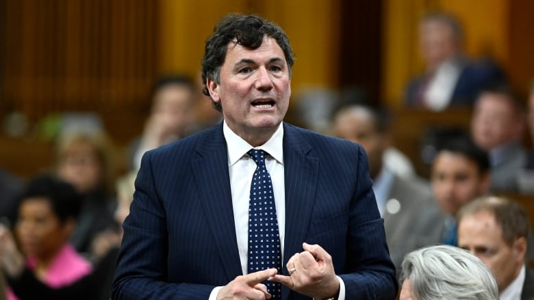 Minister of Intergovernmental Affairs, Infrastructure and Communities Dominic LeBlanc rises during Question Period in the House of Commons on Parliament Hill in Ottawa on Monday, March 27, 2023.