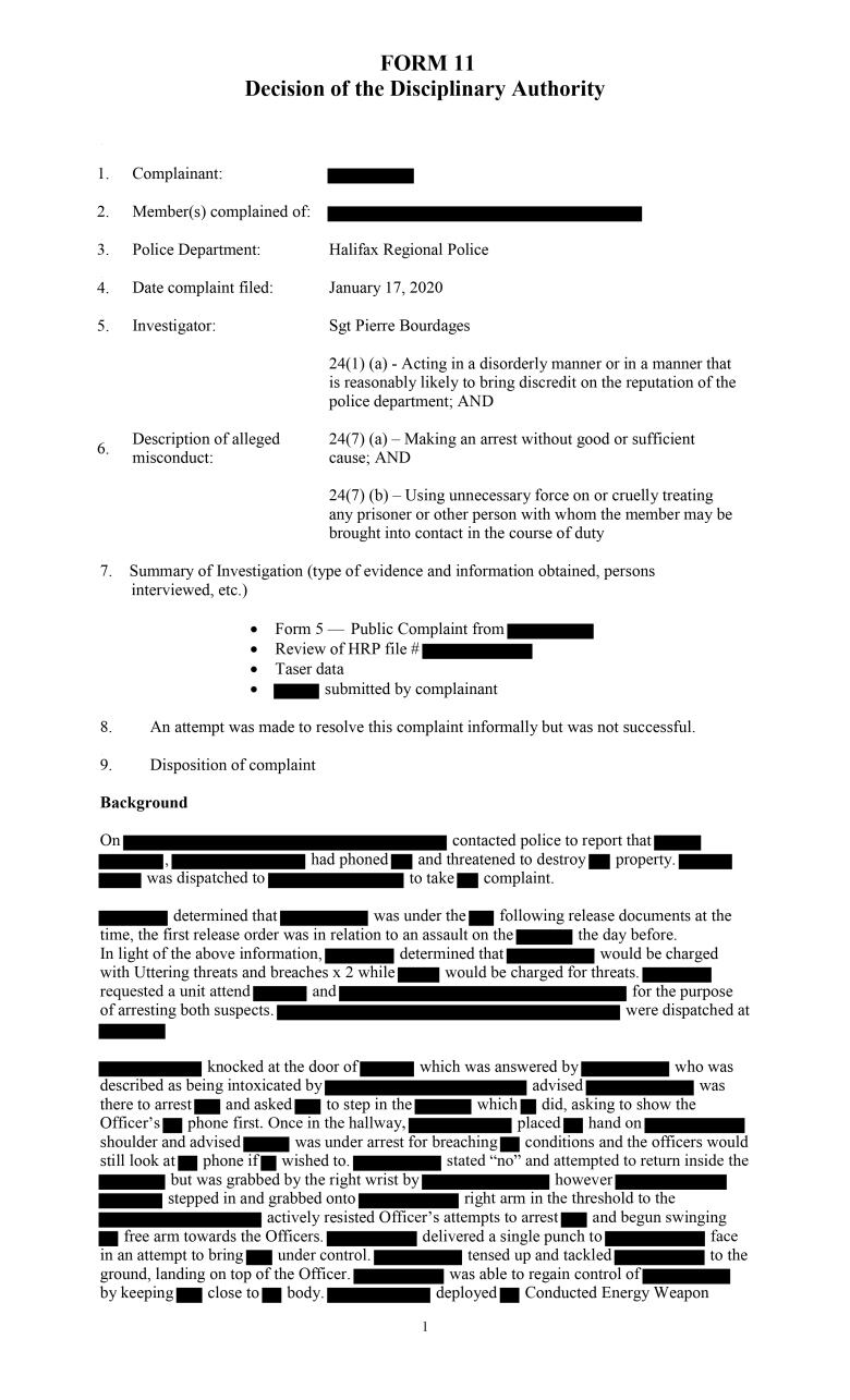 A page from a document. Much of the text is covered with black bars, hiding the information.