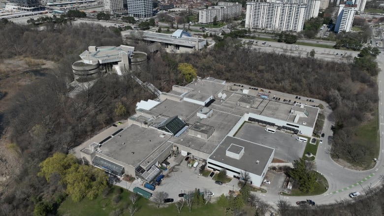 Aerial photo from above the science centre building.