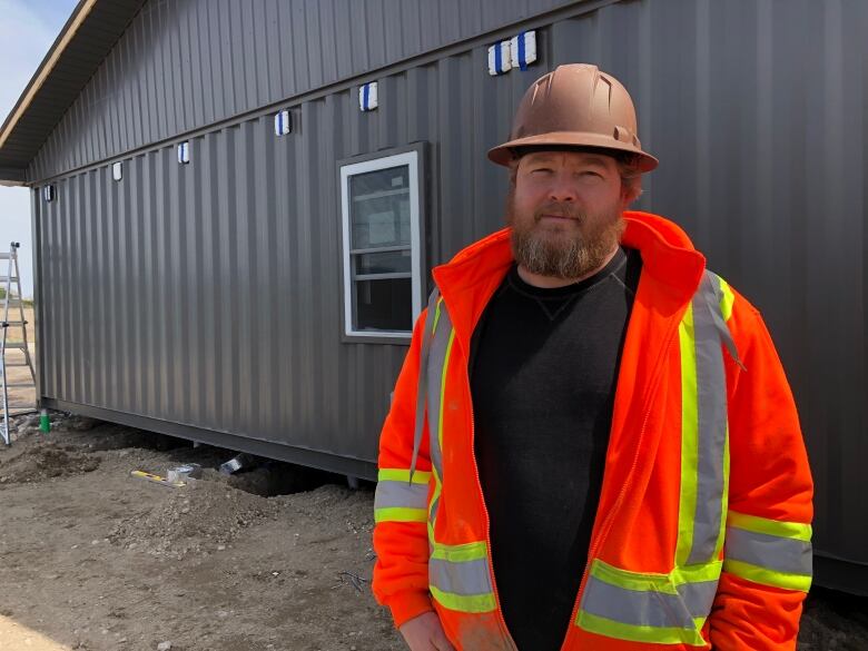 man with construction gear on