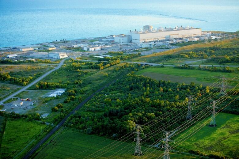 A nuclear power plant as seen from the air