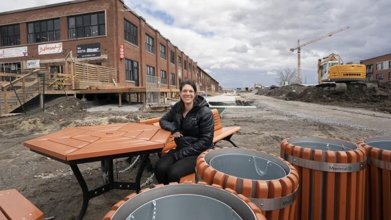 woman in under construction area