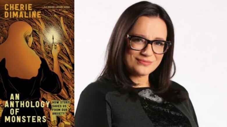 On the left is a book cover  with an  illustration of a woman with long blonde hair. She is holding lit match up. In front of her is a wall of sticks. On the right is a headshot photo of a woman with shoulder length brown hair and dark rimmed glasses wearing a black suit jacket. She is smiling at the camera. 