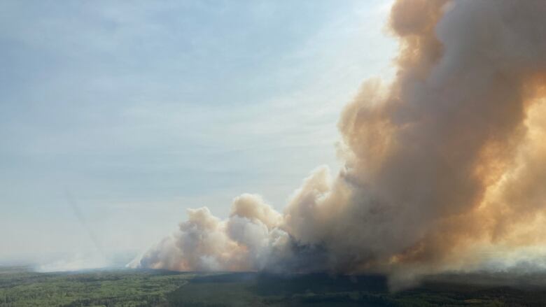 Photo of the Red Creek wildfire in the Prince George Fire Centre.