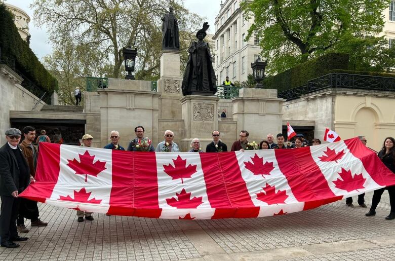 Monarchists are pictured in London.