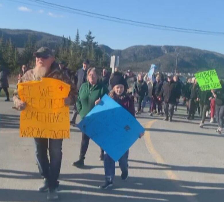 A crowd of protestors.